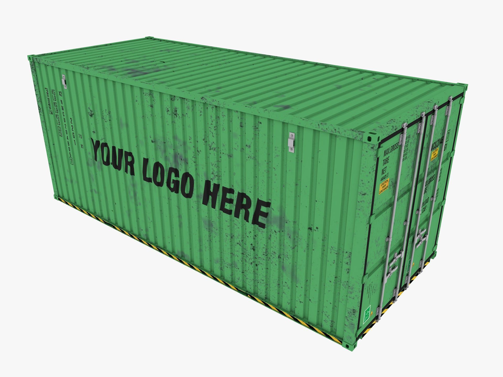 Container shipping cargo Low-poly 3D model_7