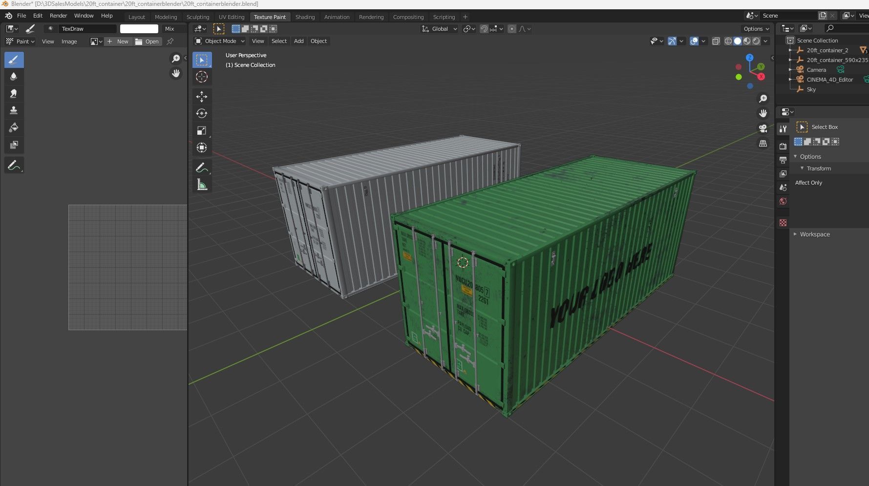 Container shipping cargo Low-poly 3D model_14