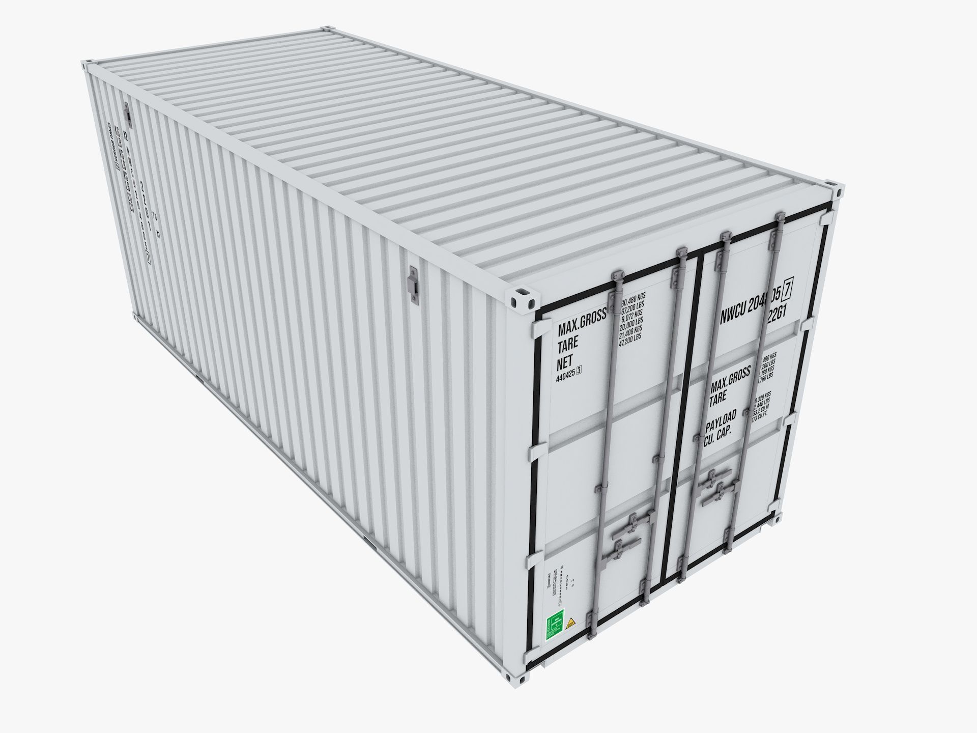 Container shipping cargo Low-poly 3D model_4