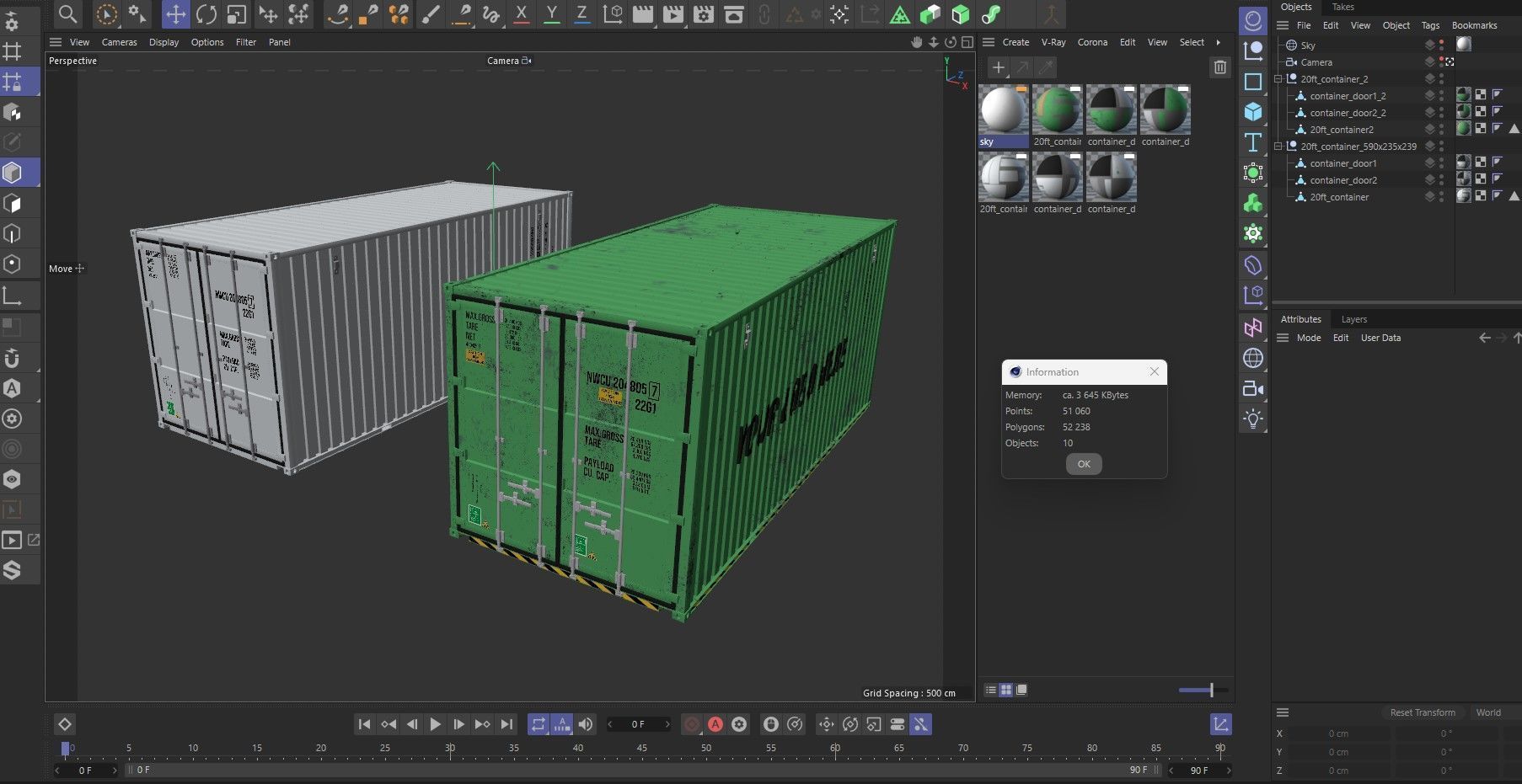 Container shipping cargo Low-poly 3D model_15
