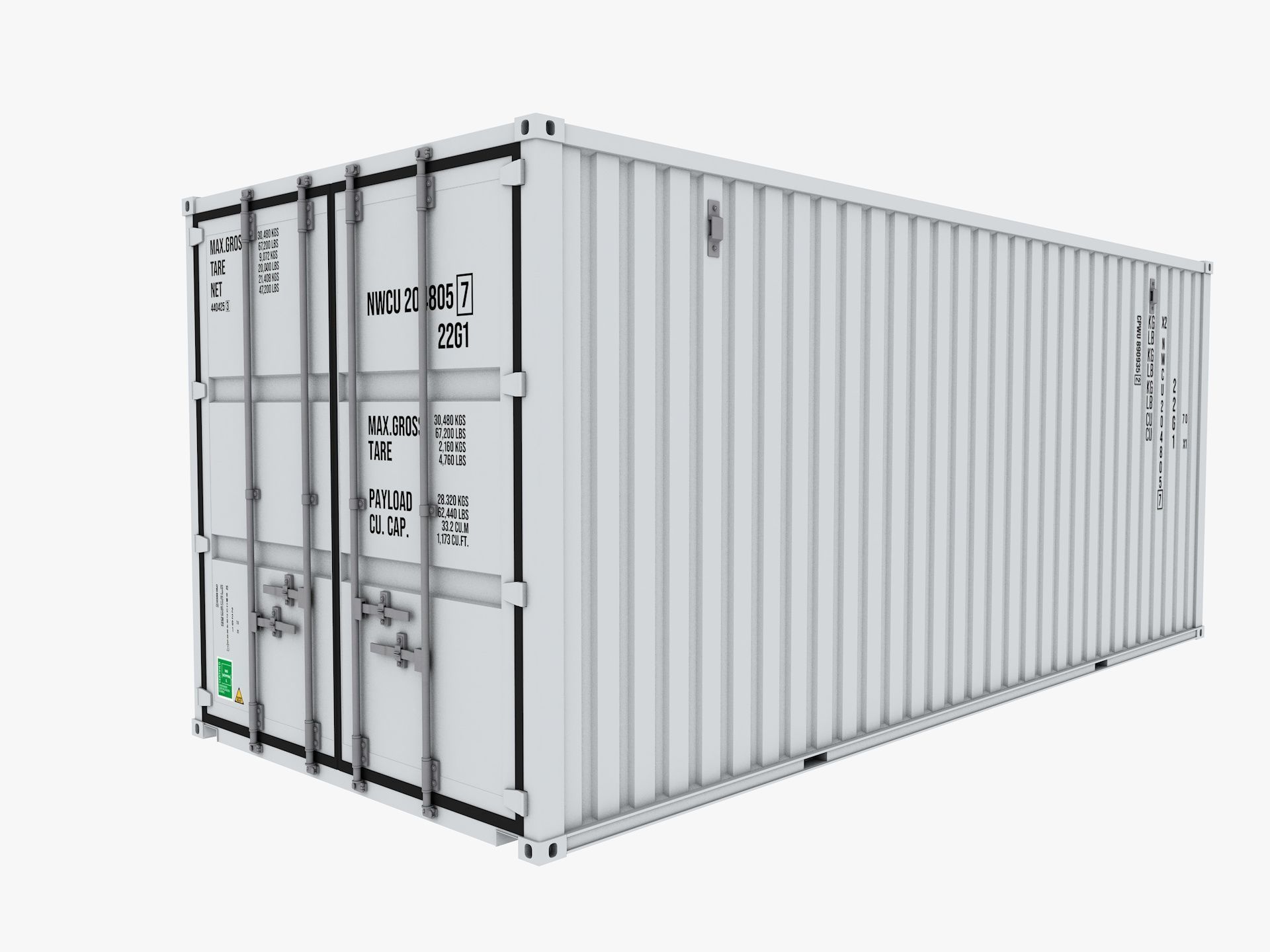 Container shipping cargo Low-poly 3D model_3