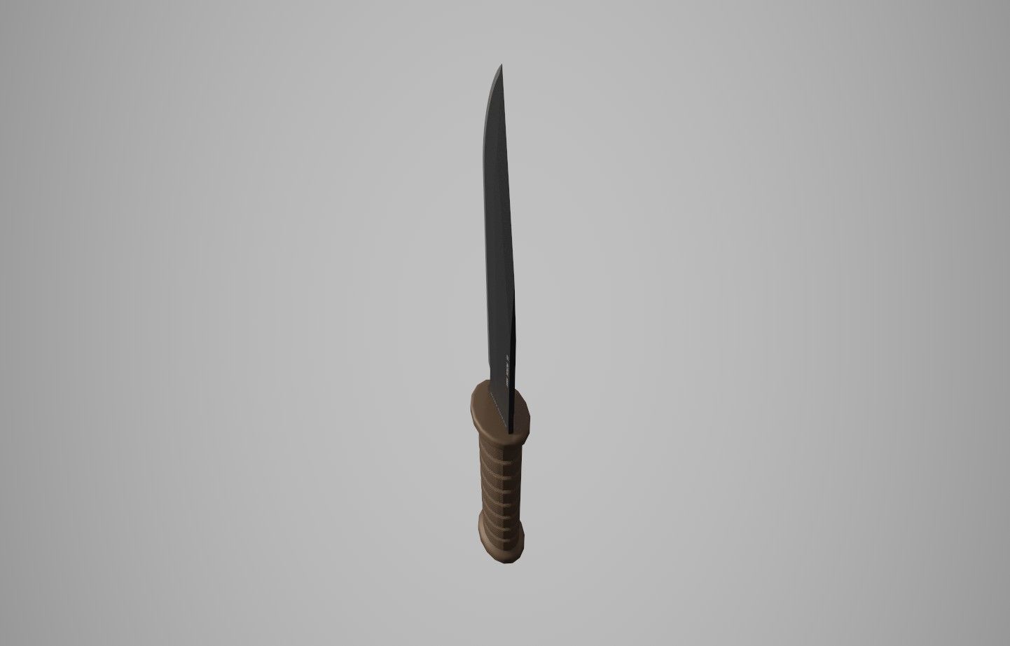 Knife Low-poly 3D model_2