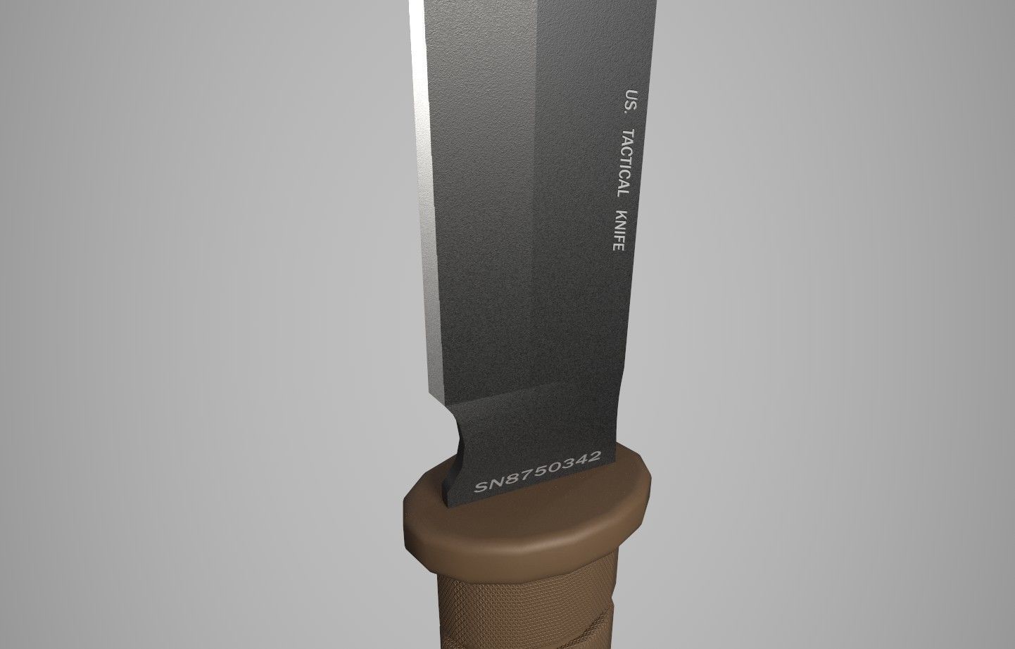Knife Low-poly 3D model_6