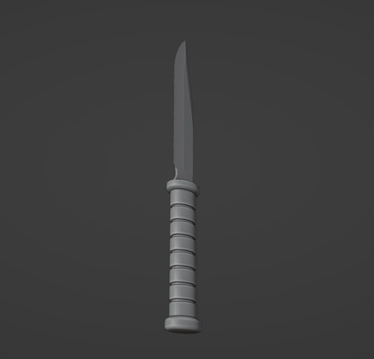 Knife Low-poly 3D model_10