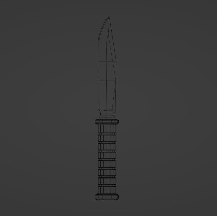 Knife Low-poly 3D model_11
