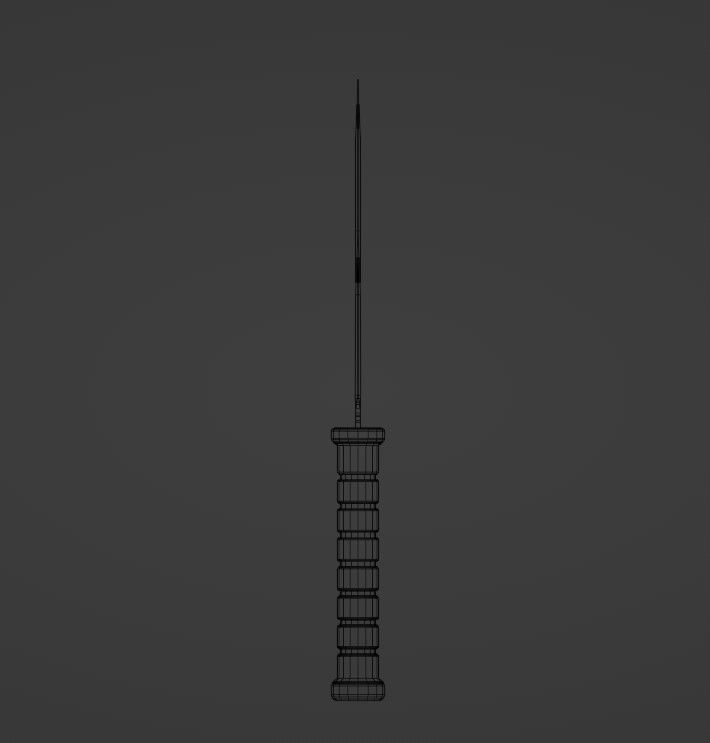 Knife Low-poly 3D model_13