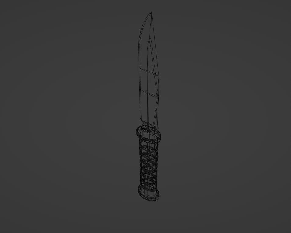 Knife Low-poly 3D model_14