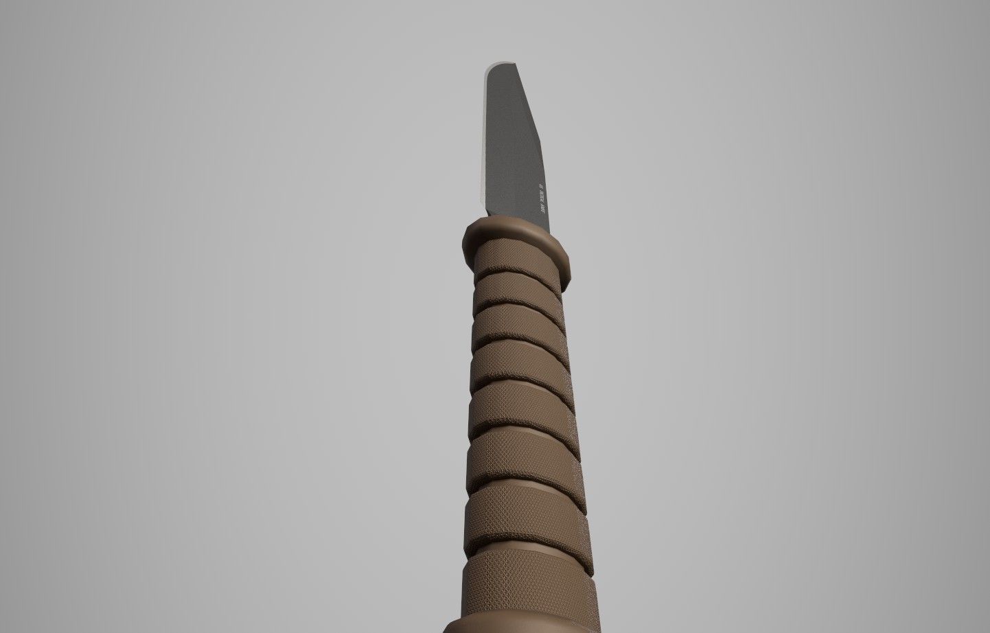 Knife Low-poly 3D model_4