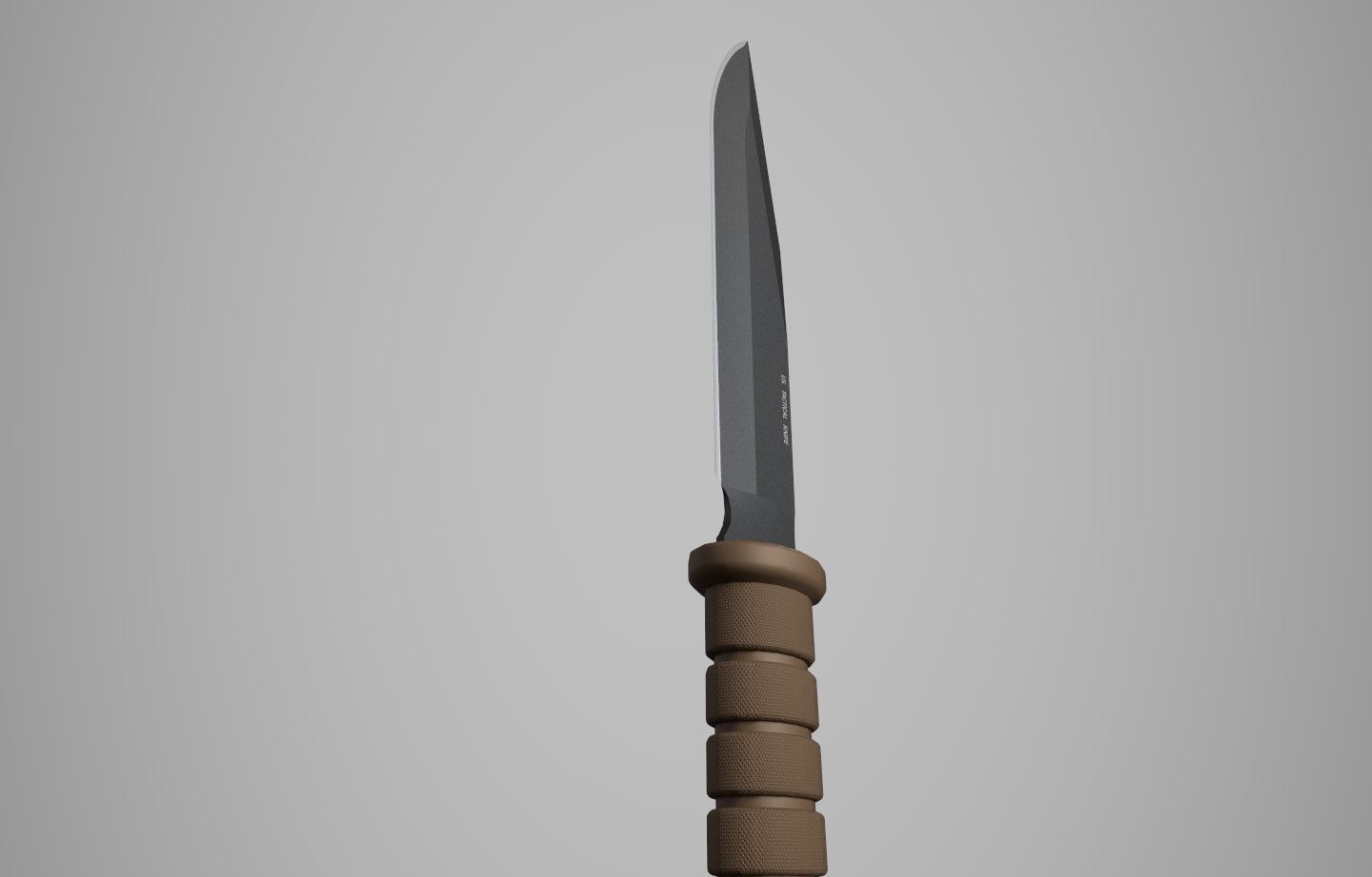 Knife Low-poly 3D model_3