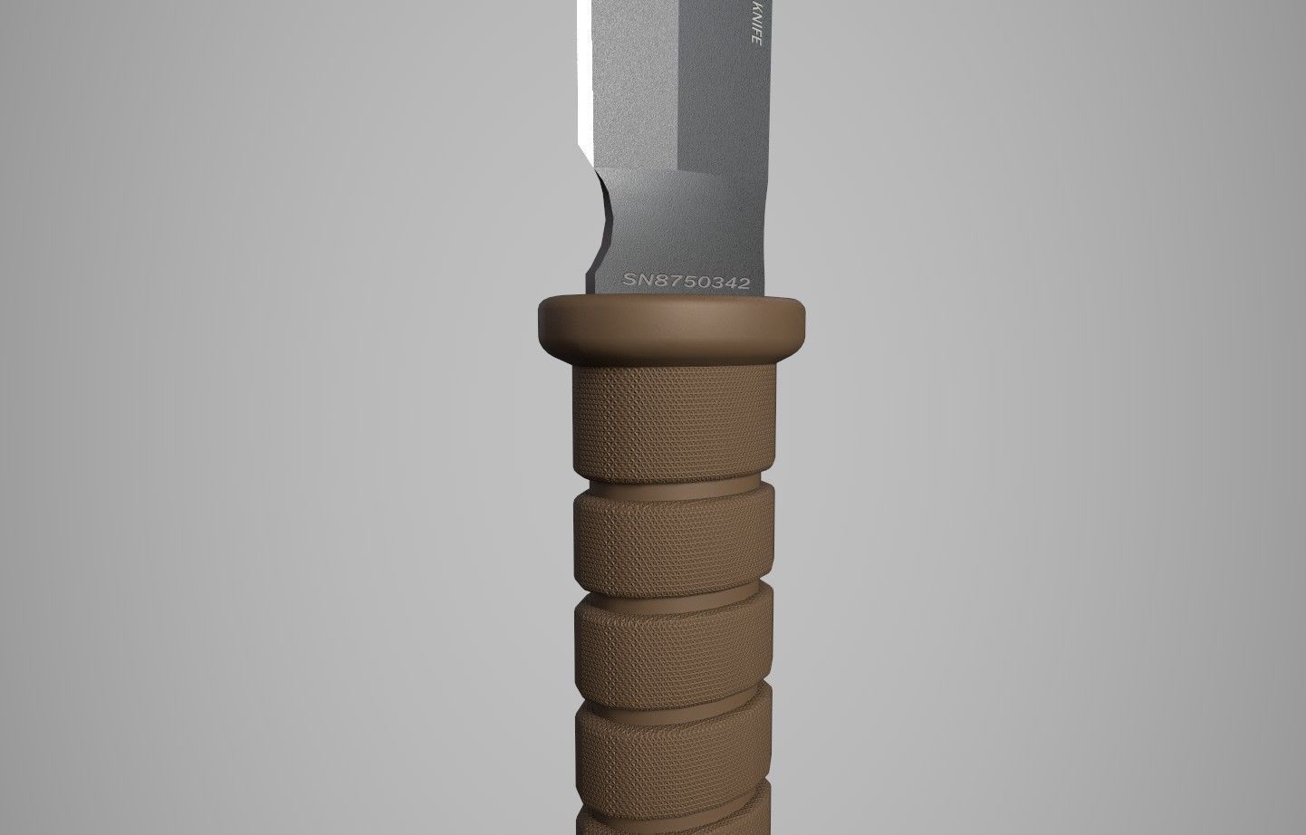 Knife Low-poly 3D model_5