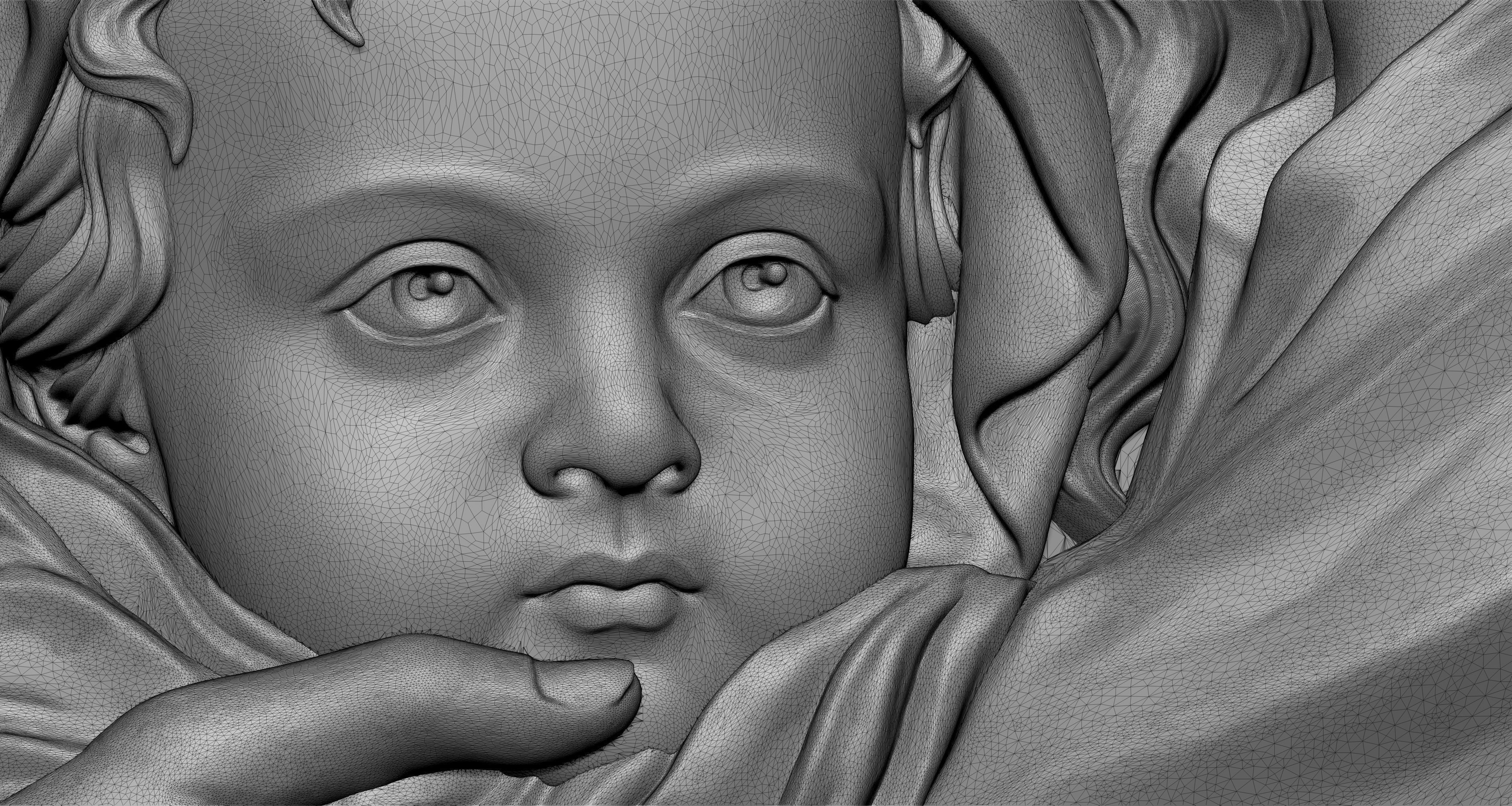 Mary with Baby Jesus 3D print model_3
