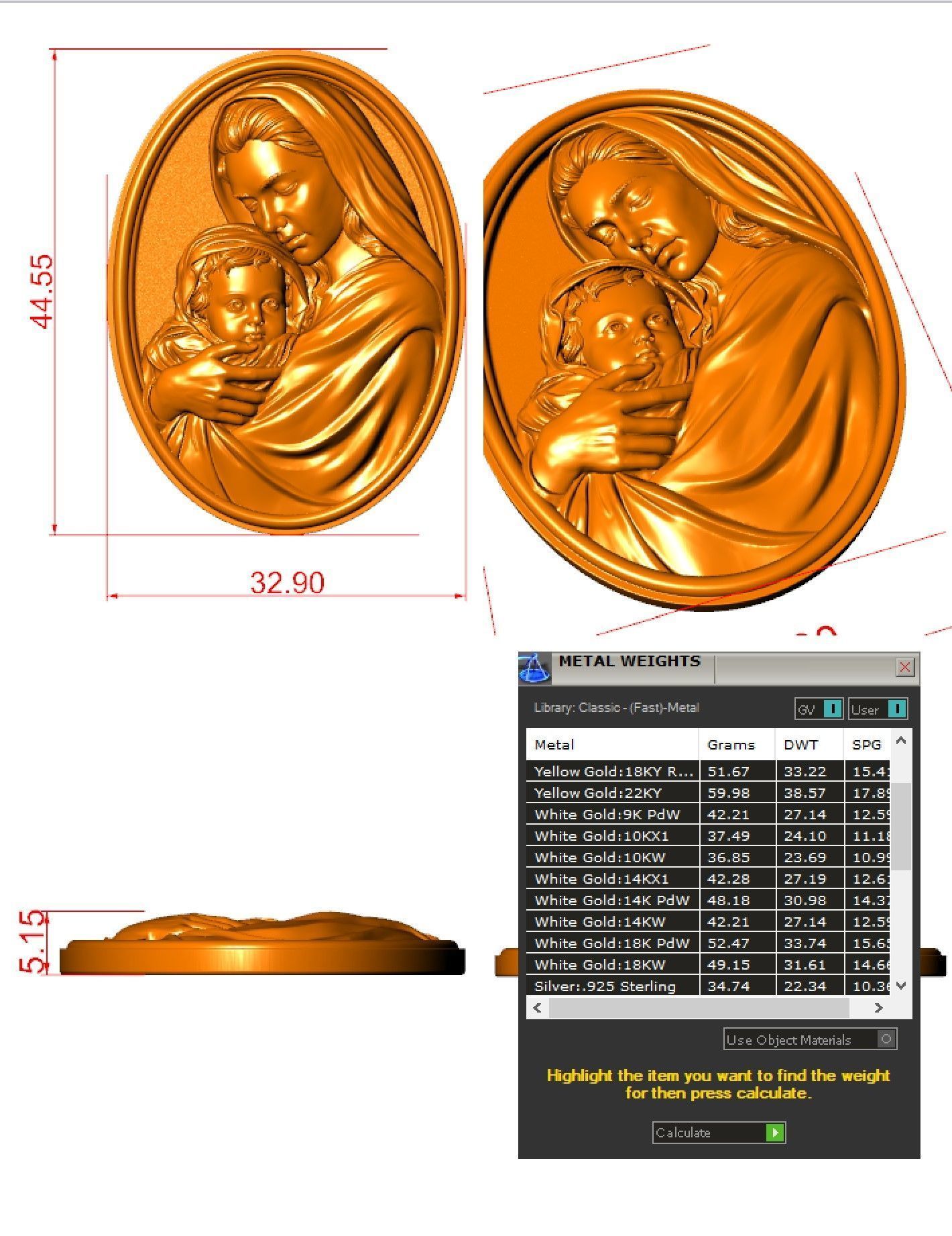 Mary with Baby Jesus 3D print model_2