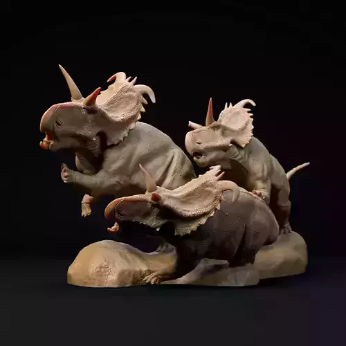 Lokiceratops stampede 1-35 scale pre-supported dinosaur 3D print model