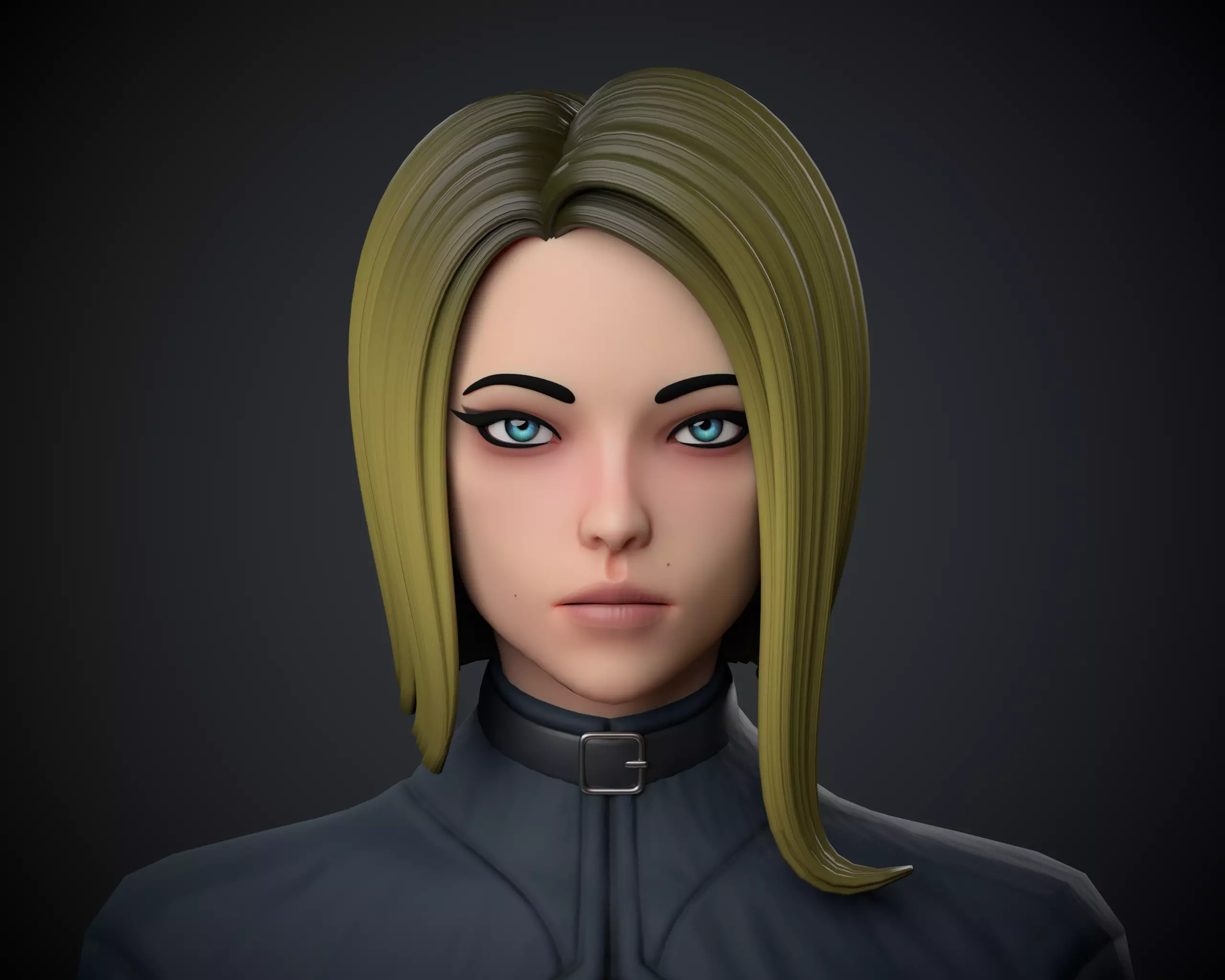 Female Character - PBR Game Ready Low-poly 3D model_0