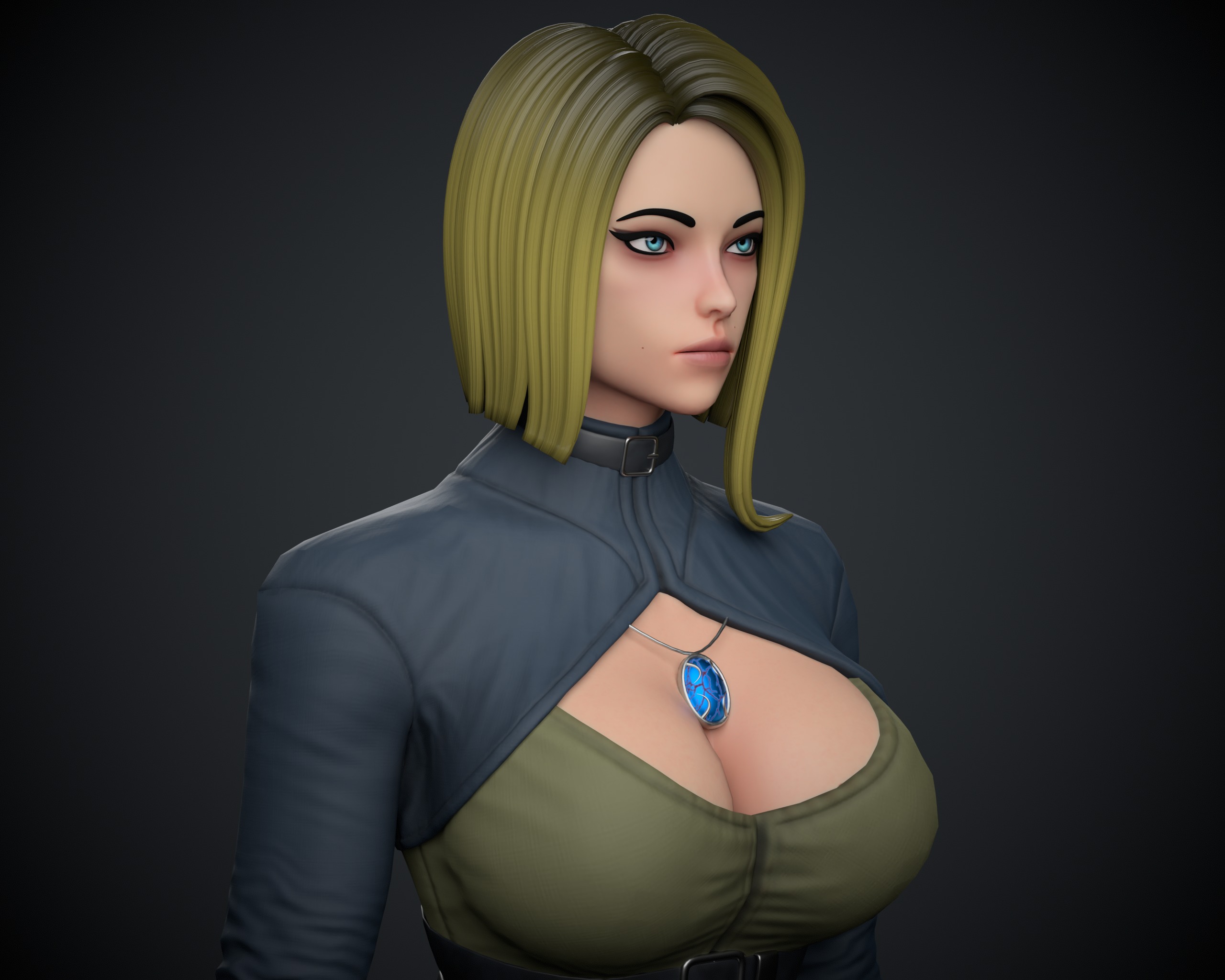 Female Character - PBR Game Ready Low-poly 3D model_1