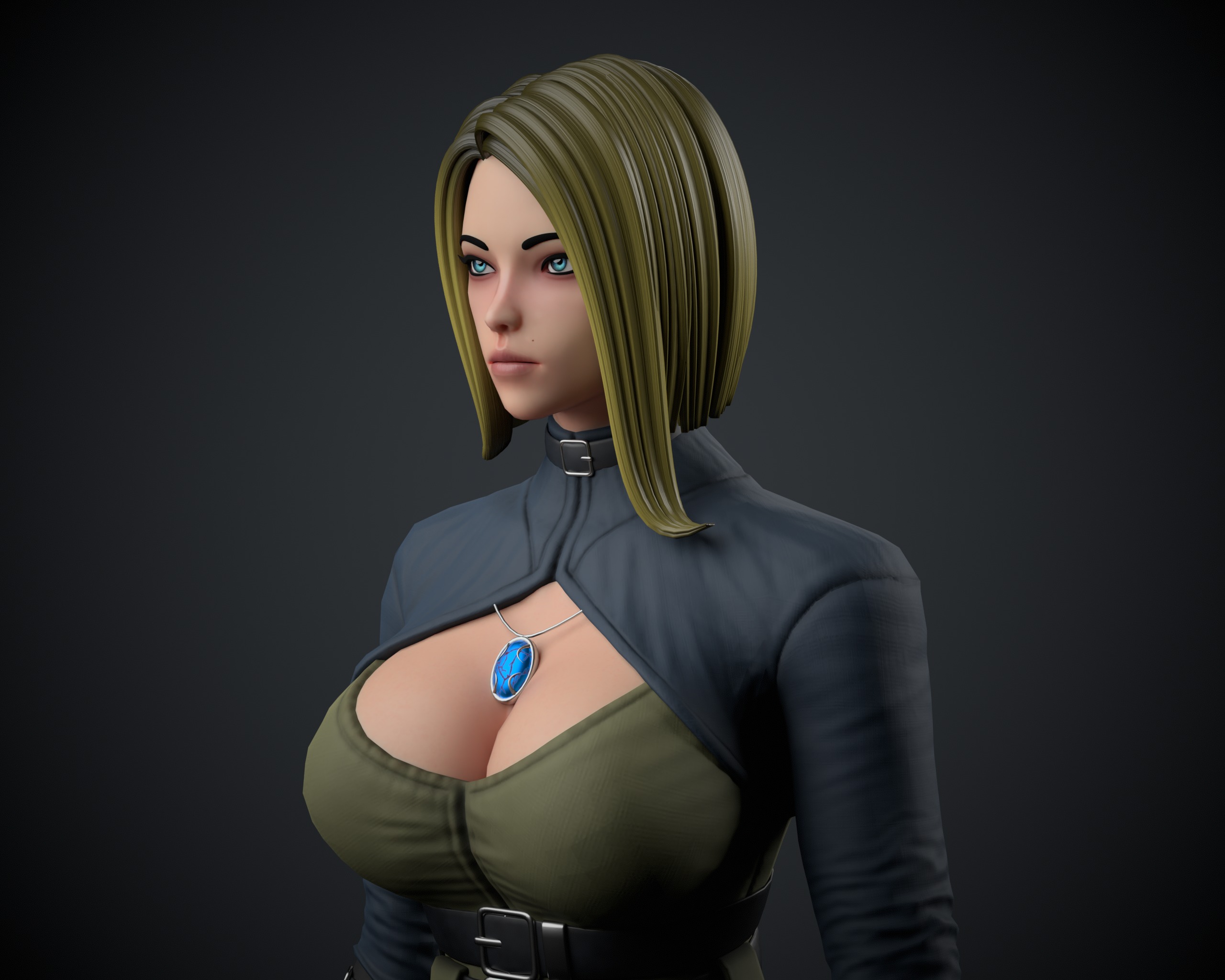 Female Character - PBR Game Ready Low-poly 3D model_2