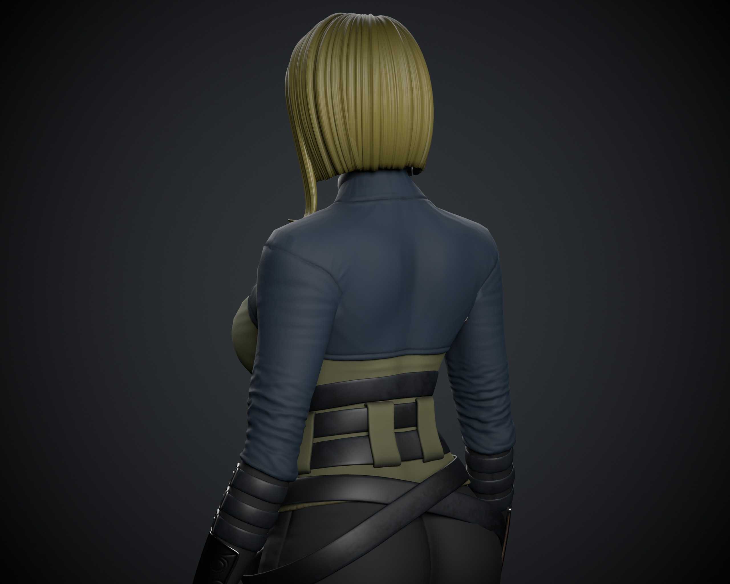 Female Character - PBR Game Ready Low-poly 3D model_7
