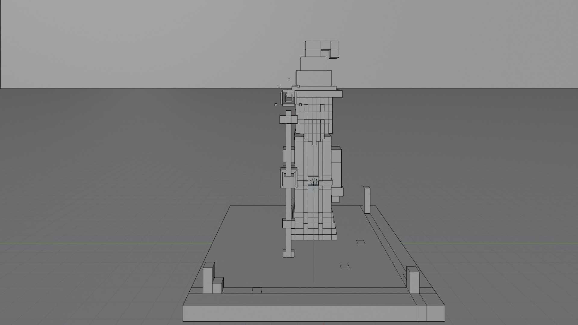 Voxel Wizard Low-poly 3D model_3