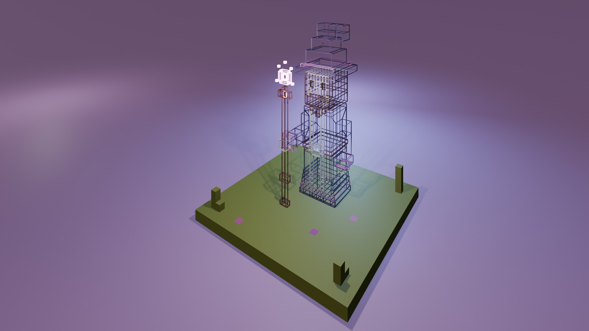 Voxel Wizard Low-poly 3D model_2