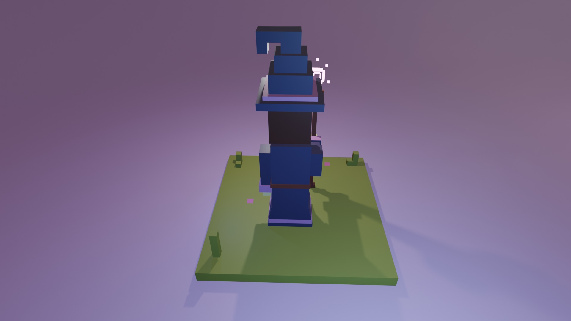 Voxel Wizard Low-poly 3D model_6