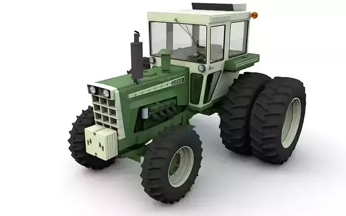 Oliver 2255 4WD Tractor with Cabine 1972 3D model
