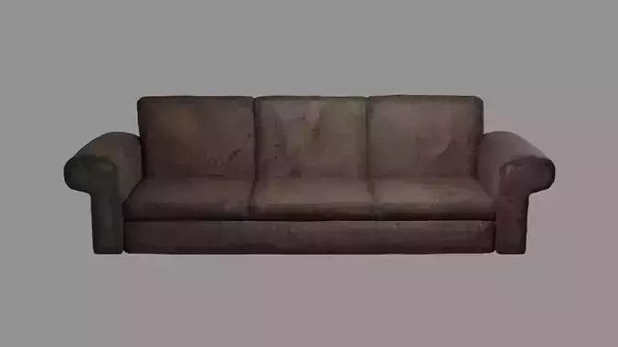 Old Leather Couches 3D model