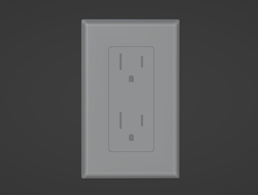 Socket Low-poly 3D model_6