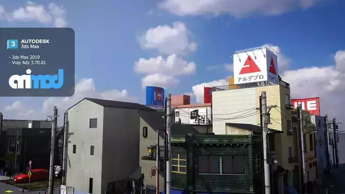 Japanese Residential Street 0001