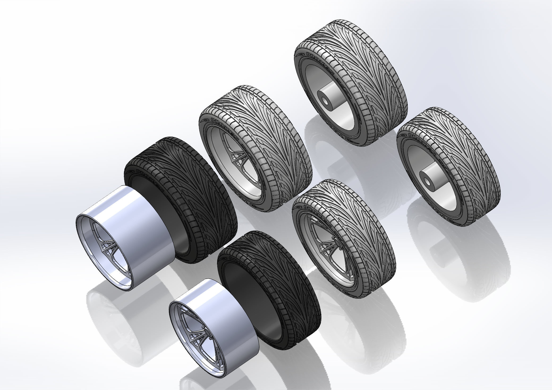 Set of custom wheels US Mags Venom Concave for your scale model 3D print model_10