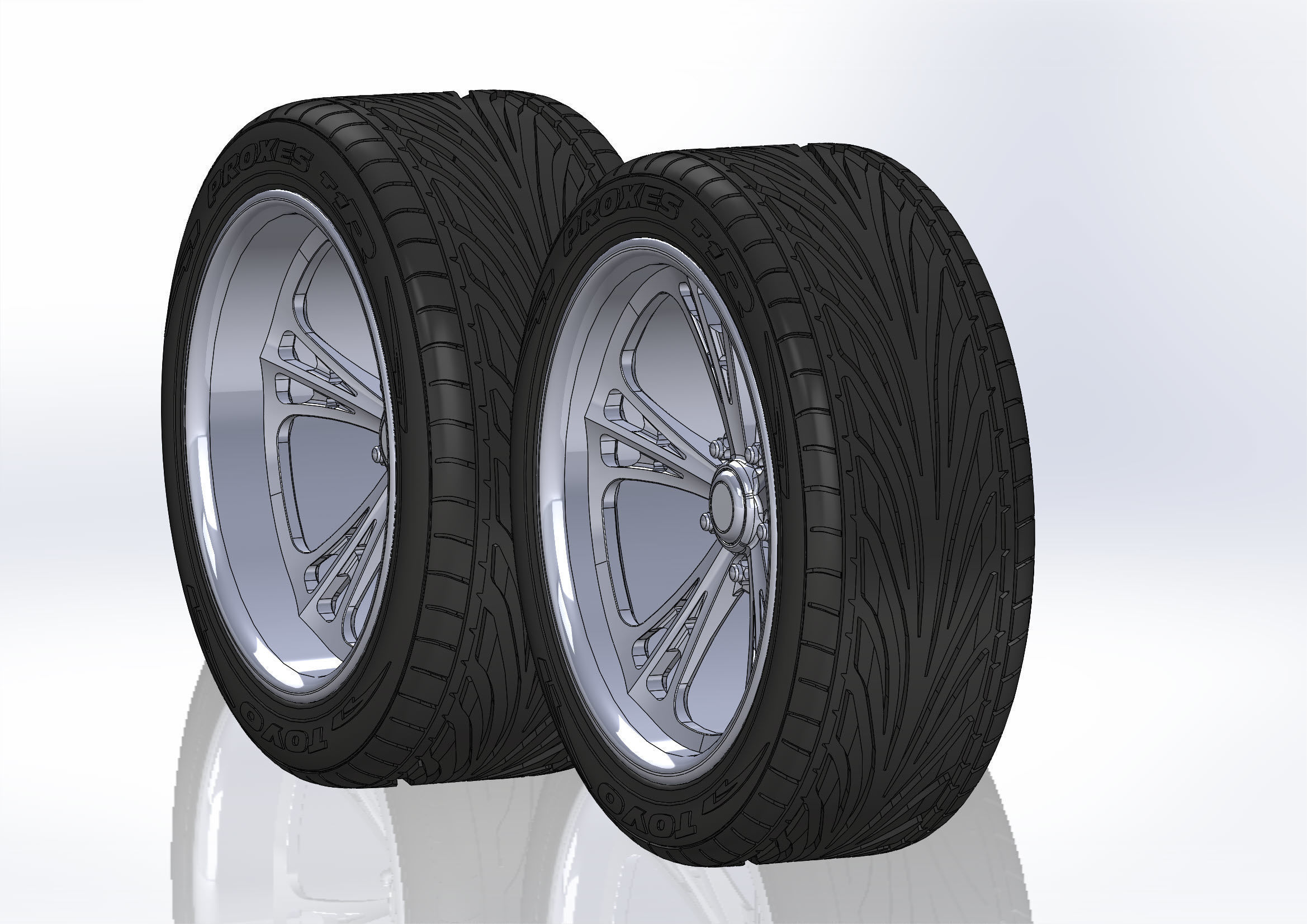 Set of custom wheels US Mags Venom Concave for your scale model 3D print model_3