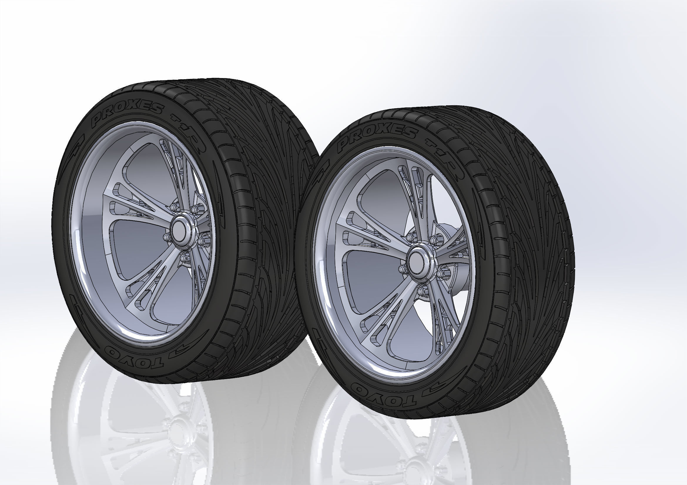 Set of custom wheels US Mags Venom Concave for your scale model 3D print model_1