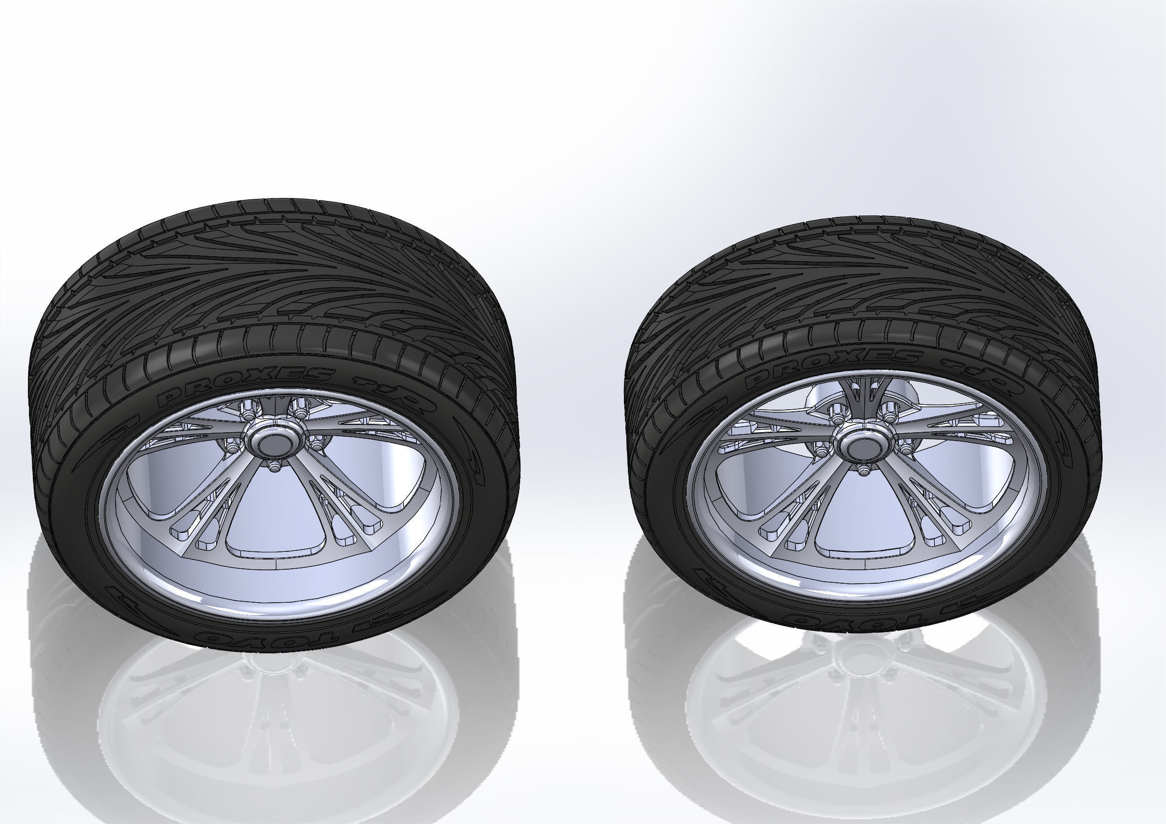 Set of custom wheels US Mags Venom Concave for your scale model 3D print model_8