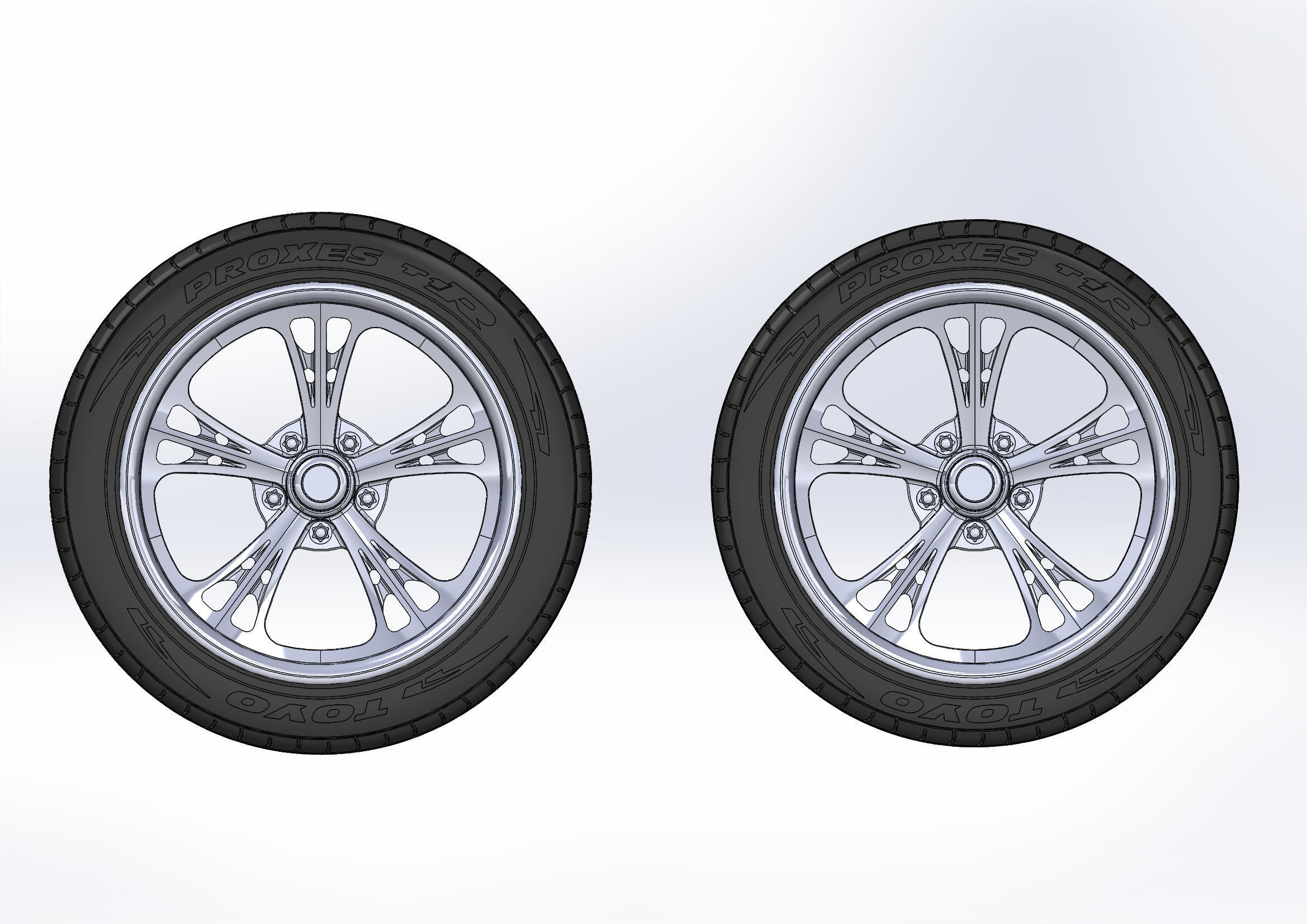 Set of custom wheels US Mags Venom Concave for your scale model 3D print model_6