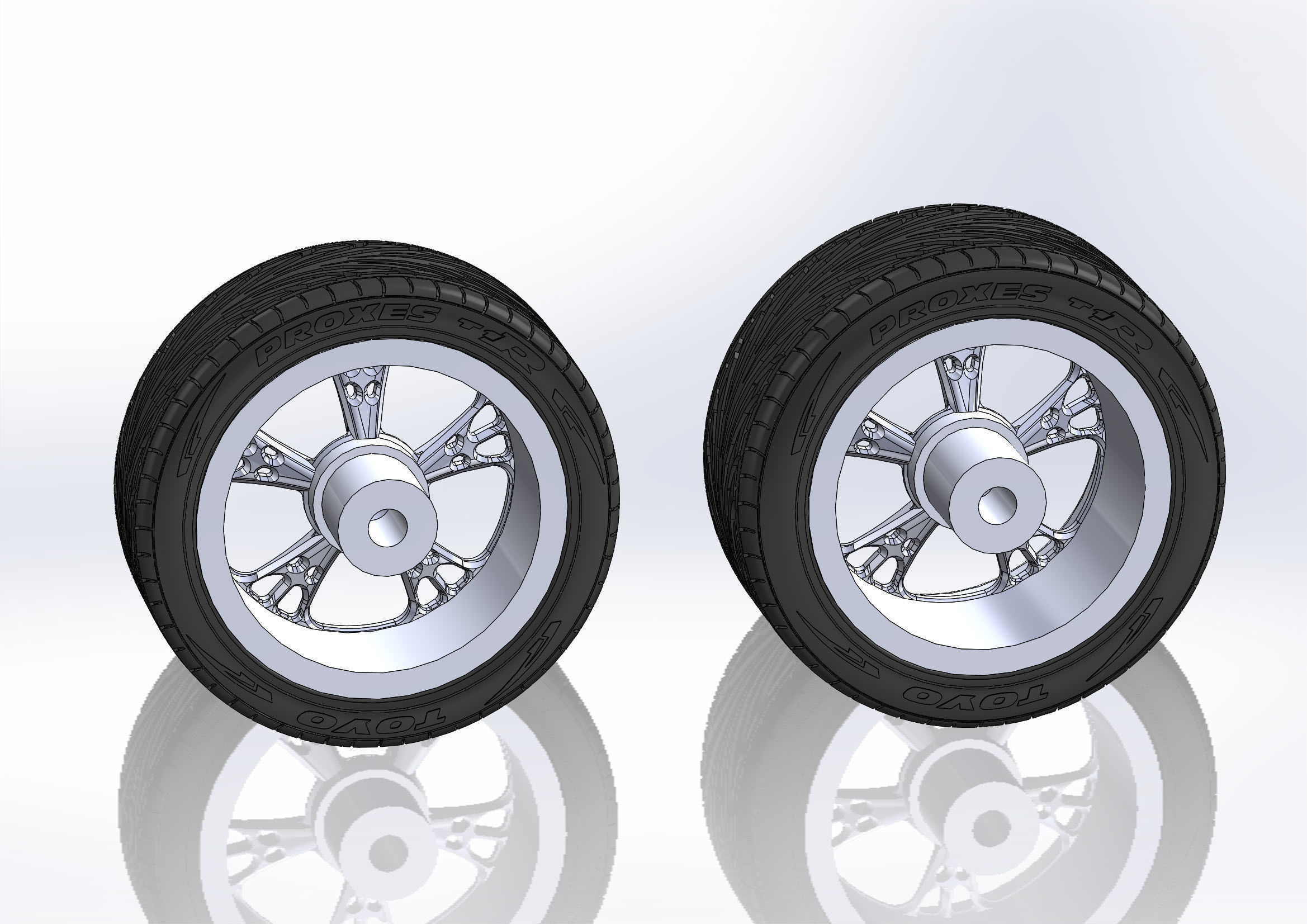 Set of custom wheels US Mags Venom Concave for your scale model 3D print model_5