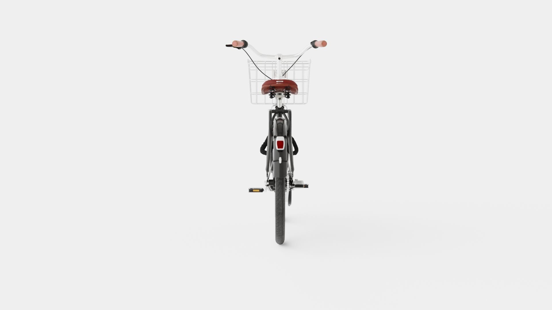 Black Bicycle Low-poly 3D model_2