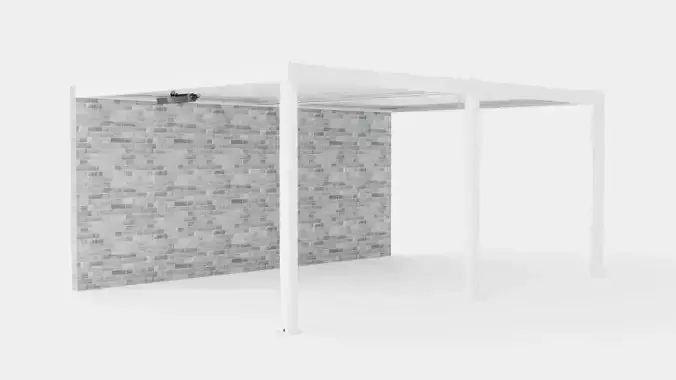 Pergola 4x6 White Wall