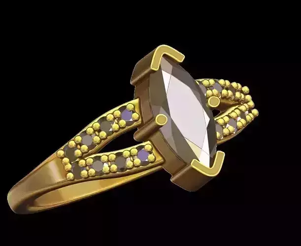 Marquise Split Shank Ring