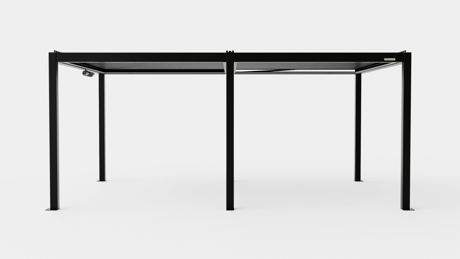 Pergola 4x6 Black Low-poly 3D model_1