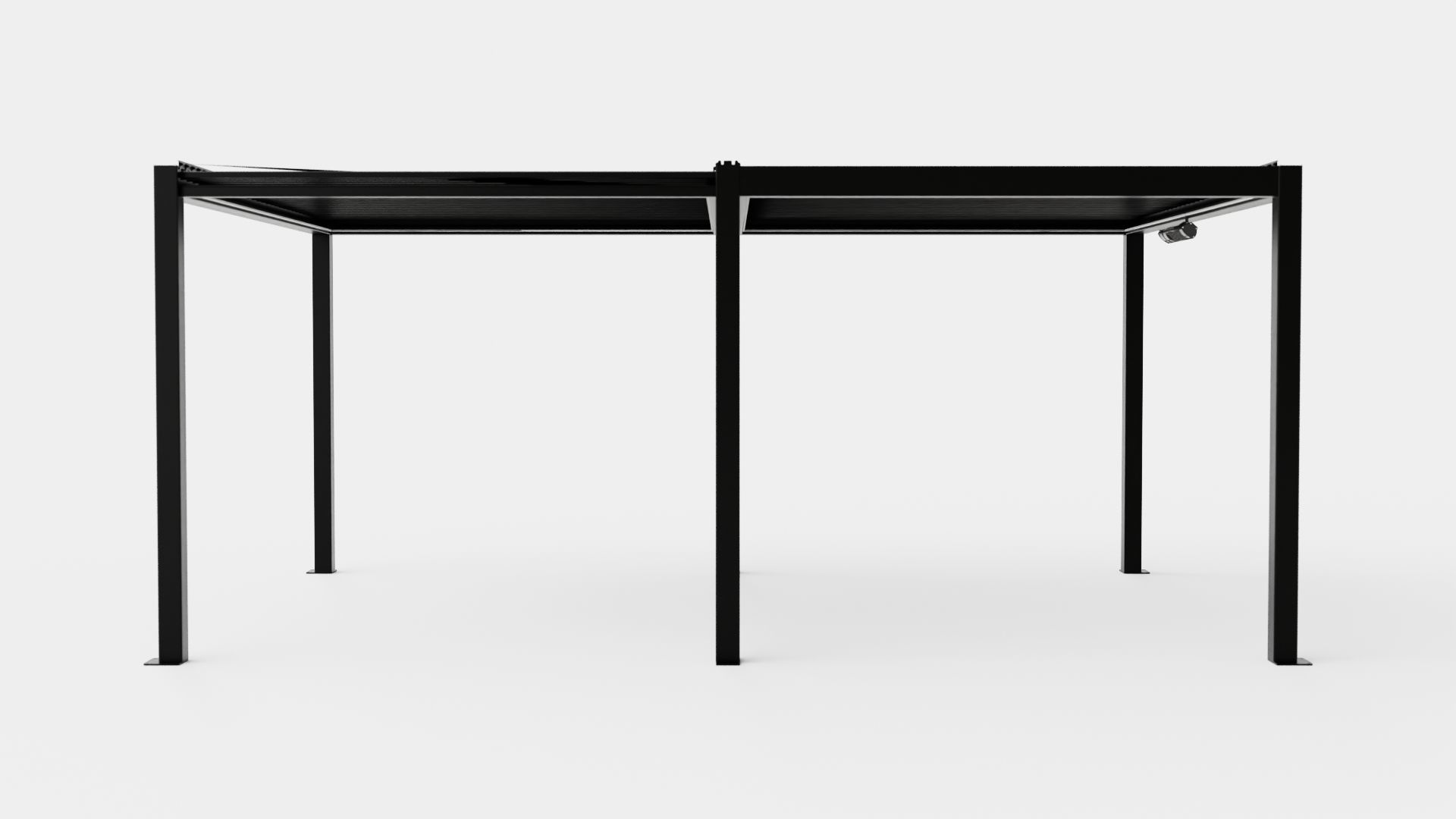 Pergola 4x6 Black Low-poly 3D model_4