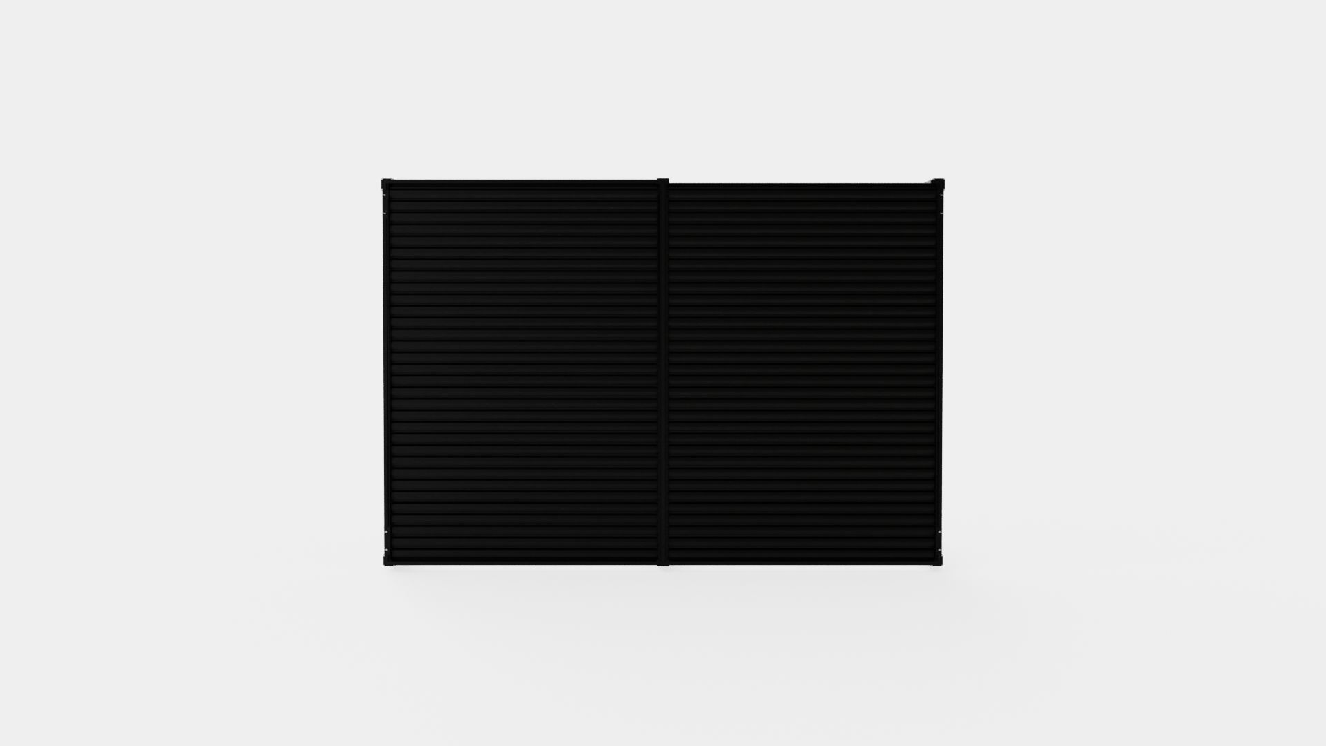 Pergola 4x6 Black Low-poly 3D model_5