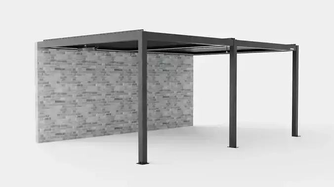 Pergola 4x6 Antracit Wall