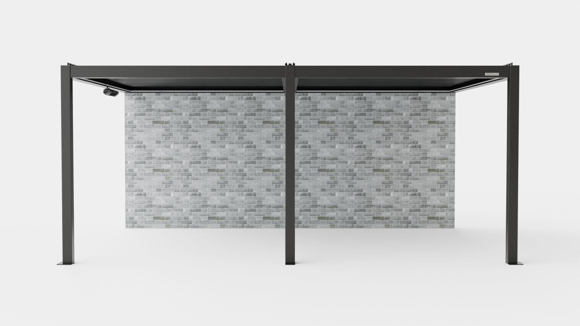 Pergola 4x6 Antracit Wall Low-poly 3D model_1