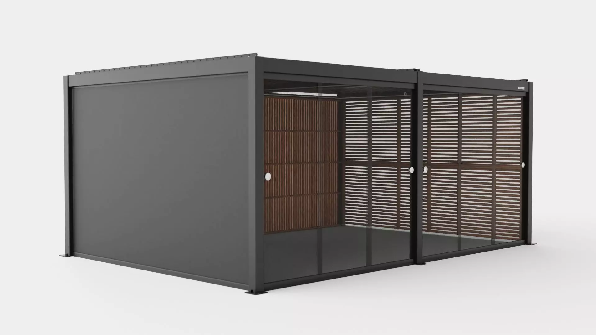 Pergola 4x6 Antracit Mix Low-poly 3D model_0