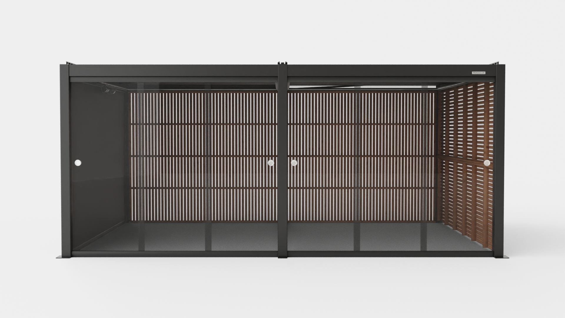 Pergola 4x6 Antracit Mix Low-poly 3D model_1