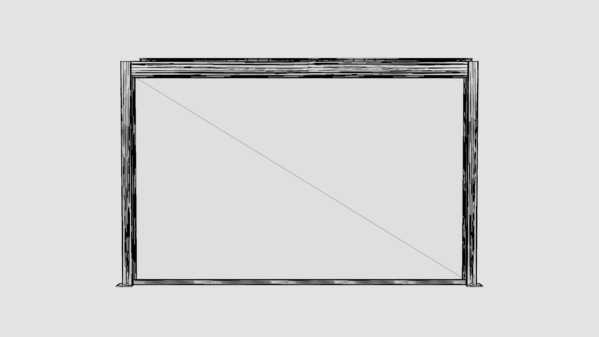 Pergola 4x6 Antracit Mix Low-poly 3D model_8