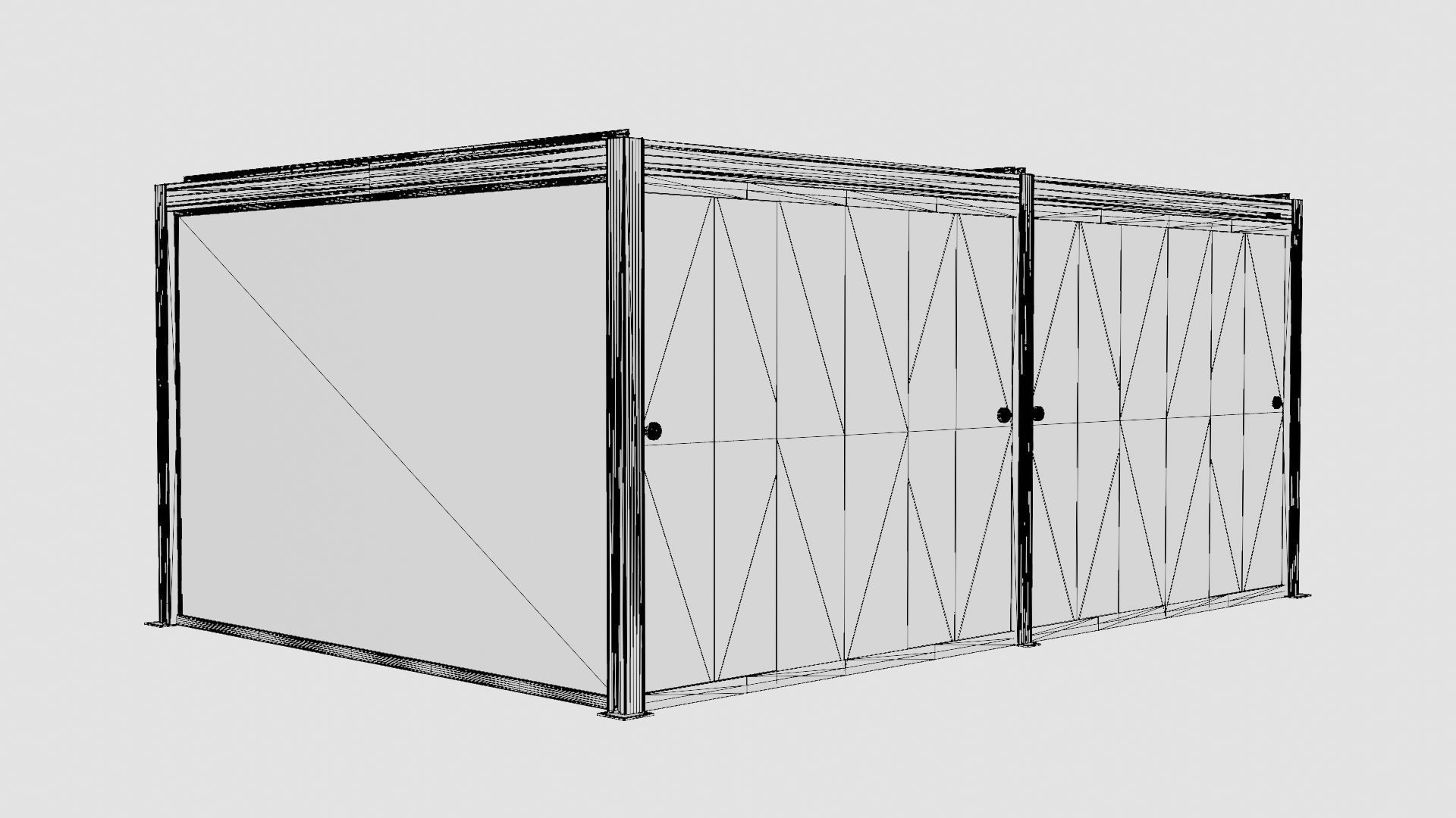 Pergola 4x6 Antracit Mix Low-poly 3D model_7