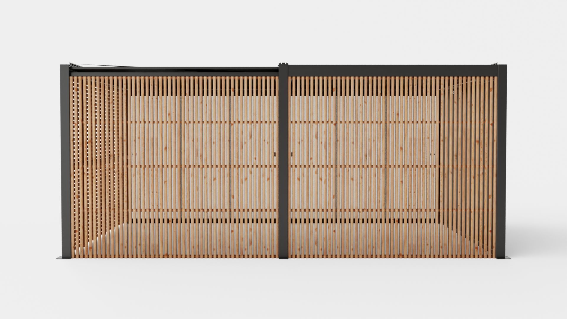 Pergola 4x6 Antracit Mix Low-poly 3D model_4