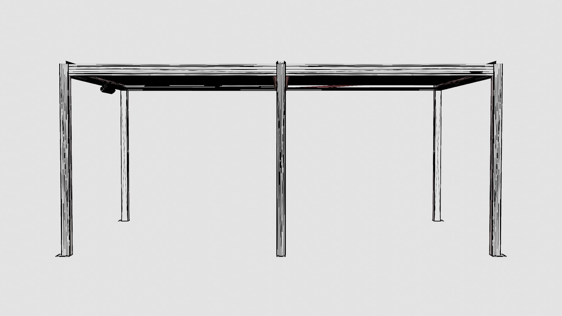 Pergola 4x6 Antracit Low-poly 3D model_6