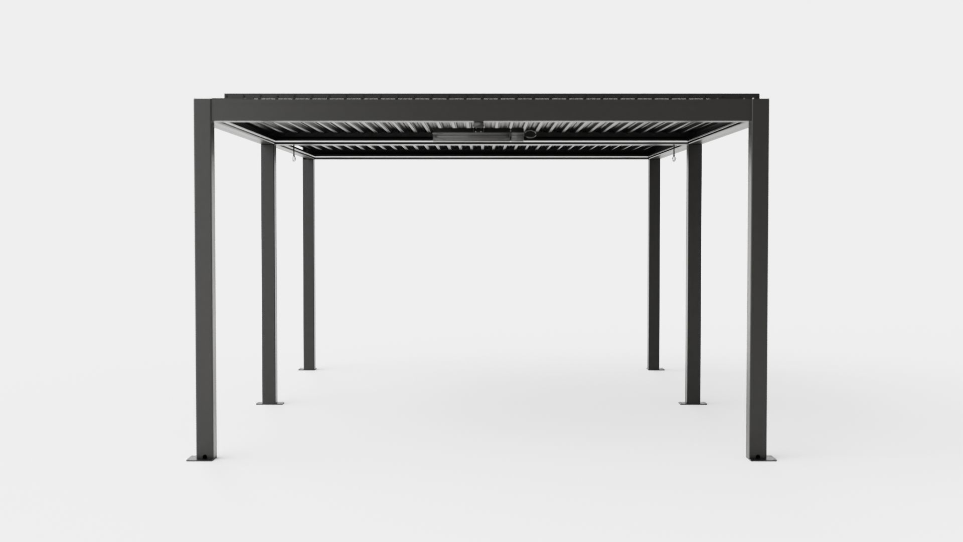 Pergola 4x6 Antracit Low-poly 3D model_2