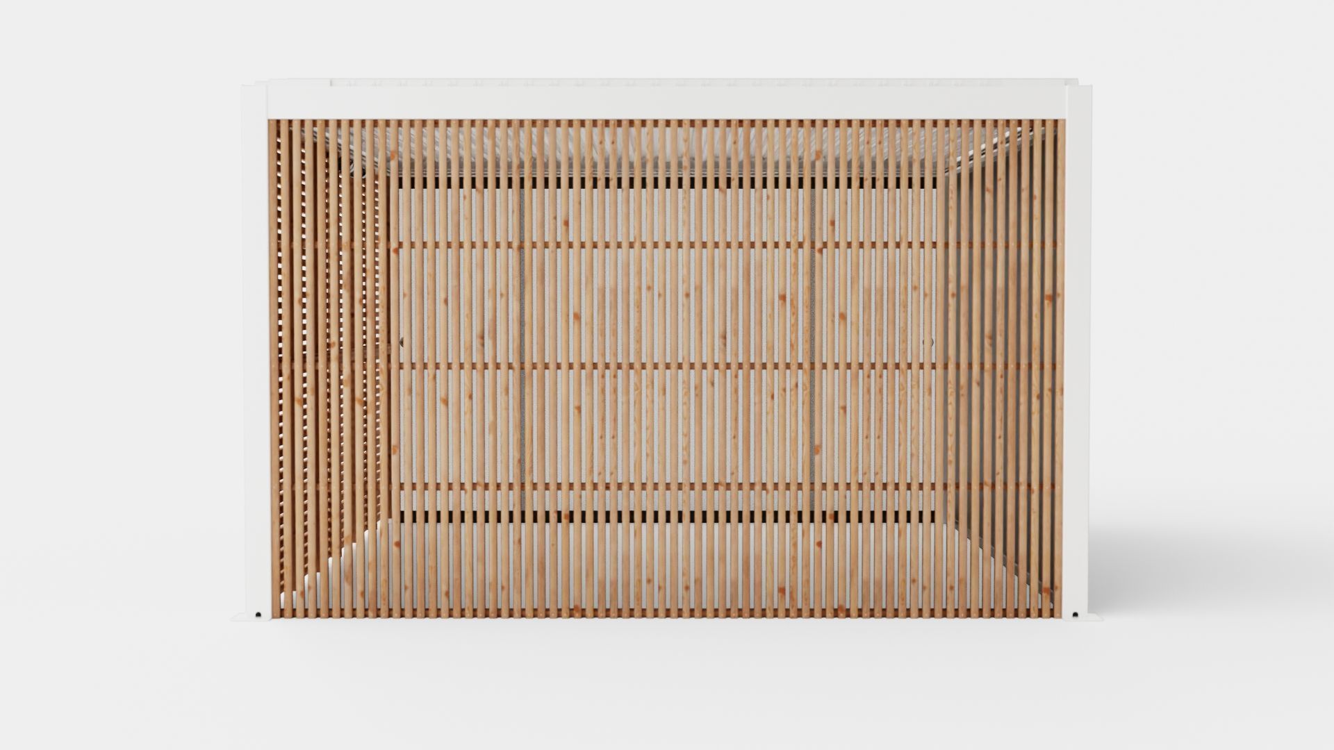 Pergola 4x4 White Mix Low-poly 3D model_4